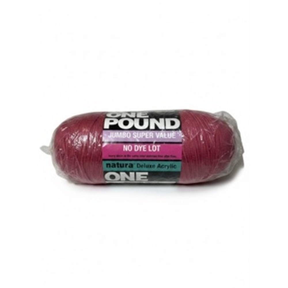 Caron One Pound Natura Deluxe Acrylic‎ Yarn Rose 517 Worsted Weight 16oz Skein